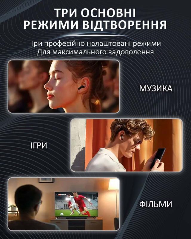 Наушники беспроводные LX-30 TWS Earbuds с LED дисплеем, Bluetooth 5.4, ANC + ENC, 300mAh Black