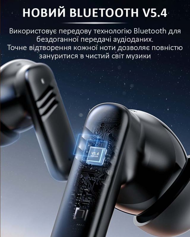 Навушники бездротові LX-30 TWS Earbuds з LED дисплеєм, Bluetooth 5.4, ANC + ENC, 300mAh White