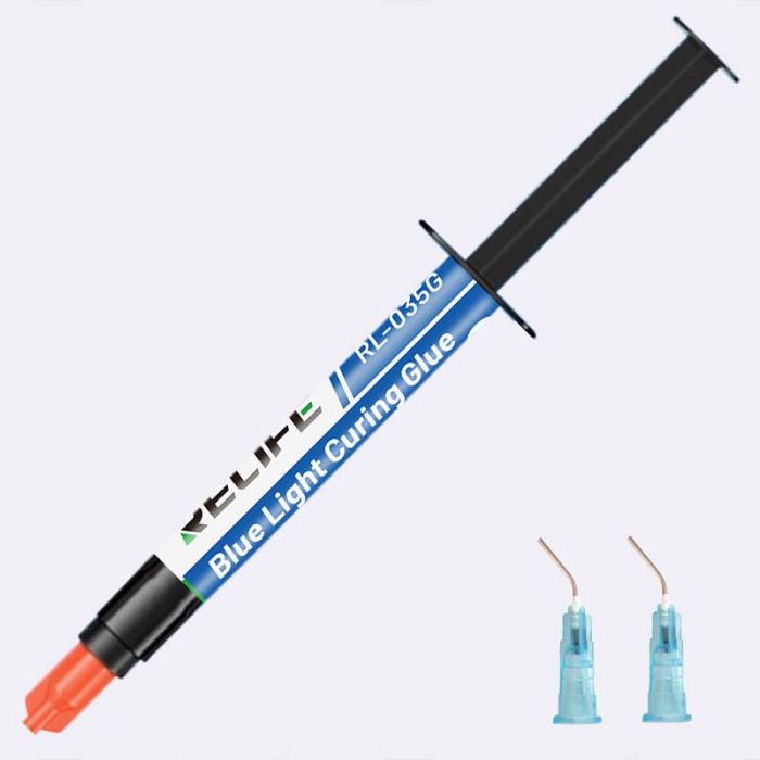Клей ультрафиолетовый RELIFE RL-035G Blue light glue для фиксации линз и компонентов (3ml)