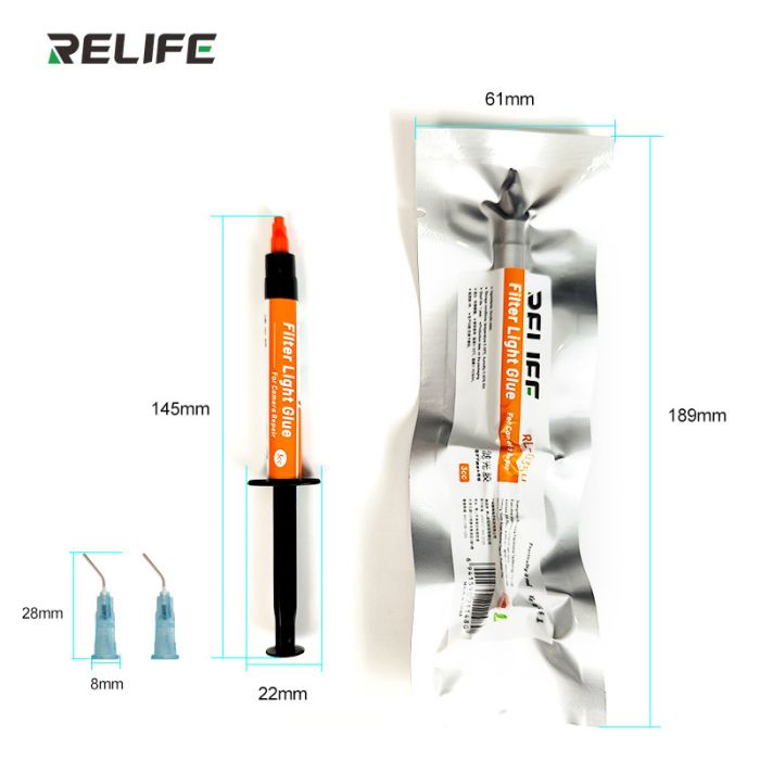 Клей ультрафиолетовый RELIFE RL-035H Light filter glue для крепления фильтров камеры (3ml)