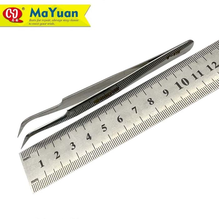 Пинцет прецизионный MaYuan T-15 стальной, изогнутый