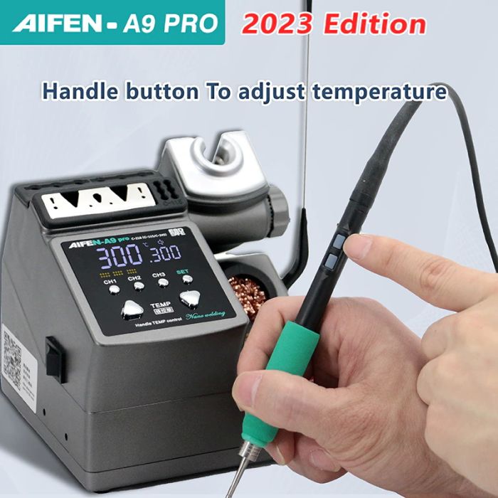 Паяльная станция прецизионная Aifen A9 Pro 2023 C210 / паяльник JBC / 3 канала памяти / 100-450°C / 120 Вт
