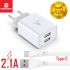 Сетевое зарядное устройство Biboshi C01 2 USB 2.1A + кабель Type-C white