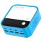 Швидкий зарядний пристрій Relife Q2 GaN / 4xUSB QC / 4xType-C PD / RGB підсвітка / 120W Blue