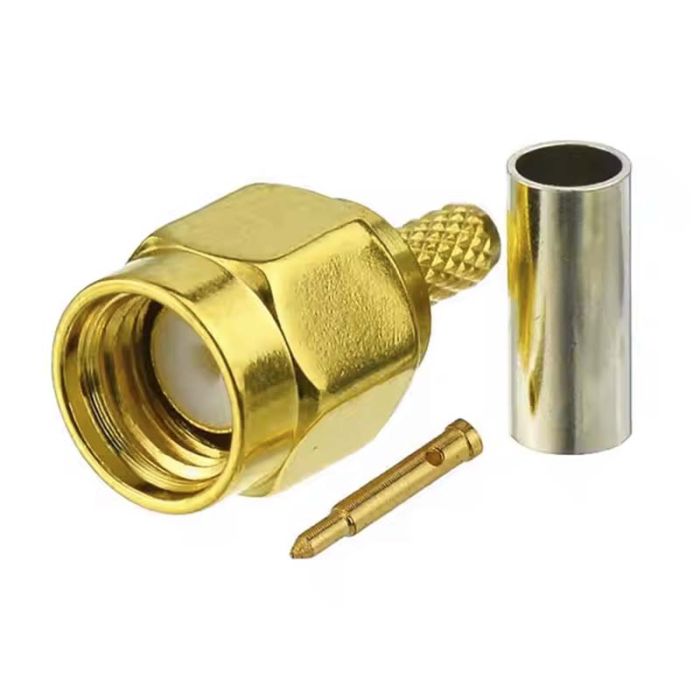 Разъем SMA male прямой SMA-J-1.5 пайка, обжим для кабелей RG-316, RG-174, RG-178