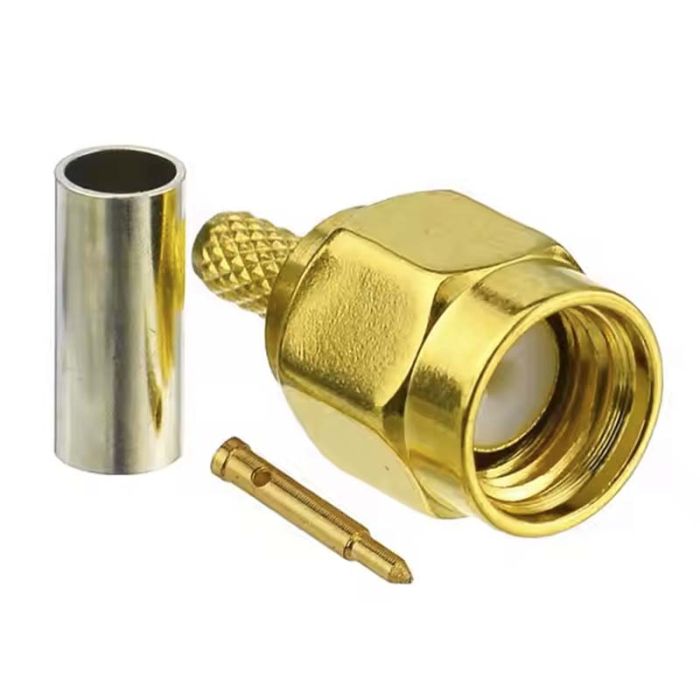 Разъем SMA male прямой SMA-J-1.5 пайка, обжим для кабелей RG-316, RG-174, RG-178