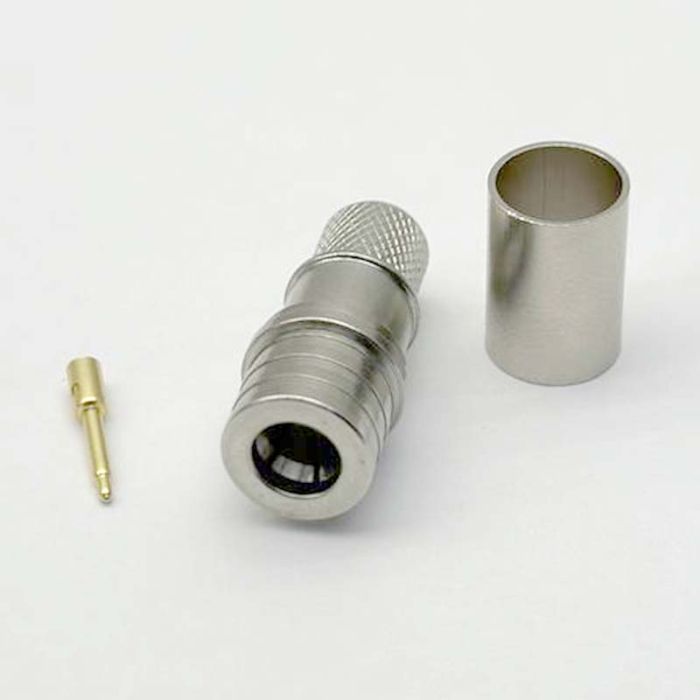 Разъем коннектор QMA male (папа) обжимной для кабеля 5D-FB RG6 RG5 LMR300 RG304 РК-75