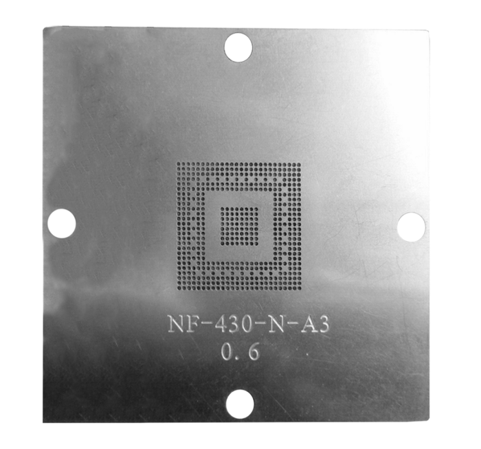 Трафарет BGA прямого нагріву NF-430-N-A3 (0.60 mm) 90 x 90 mm