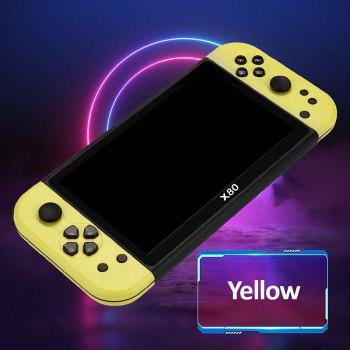 Портативная игровая приставка X80 / PSP / 7 '' / 16 ГБ / 20000 игр / HD TV выход Yellow