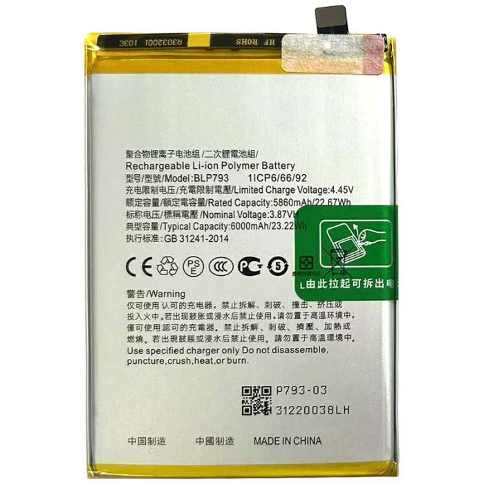 Акумулятор для Realme C25 / C12 / C15 (BLP793) 6000mAh