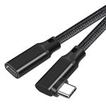 Кабель удлинитель Type-C – Type-C Elbow PQ117 / PD 240W / USB 3.2 / E-Marker / угловой 90° / 0.2м