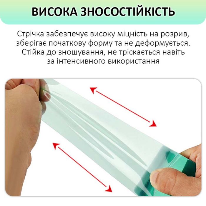 Термостойкий скотч PET зеленый / 220°C Max / толщина 0.06 мм / длина 33 м / ширина 20 мм