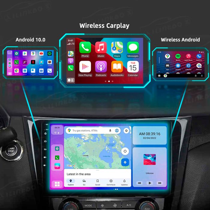 Автомобільний CarPlay Mini Box UX-999 Max / 64 ГБ / Android 10