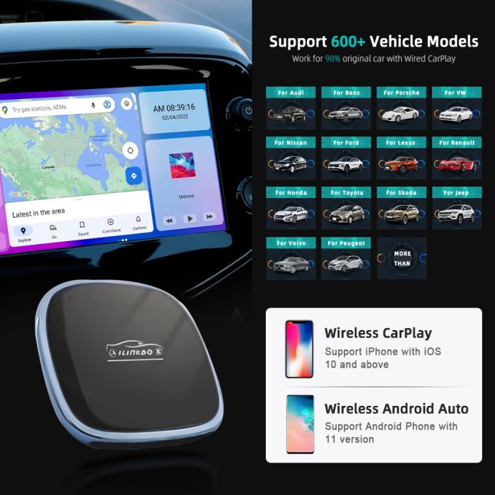 Автомобільний CarPlay Mini Box UX-999 Max / 64 ГБ / Android 10
