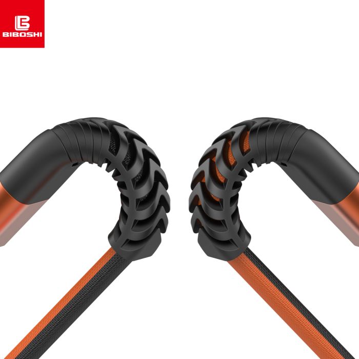 Кабель Biboshi A18 USB - Lightning 1m 3A black - orange