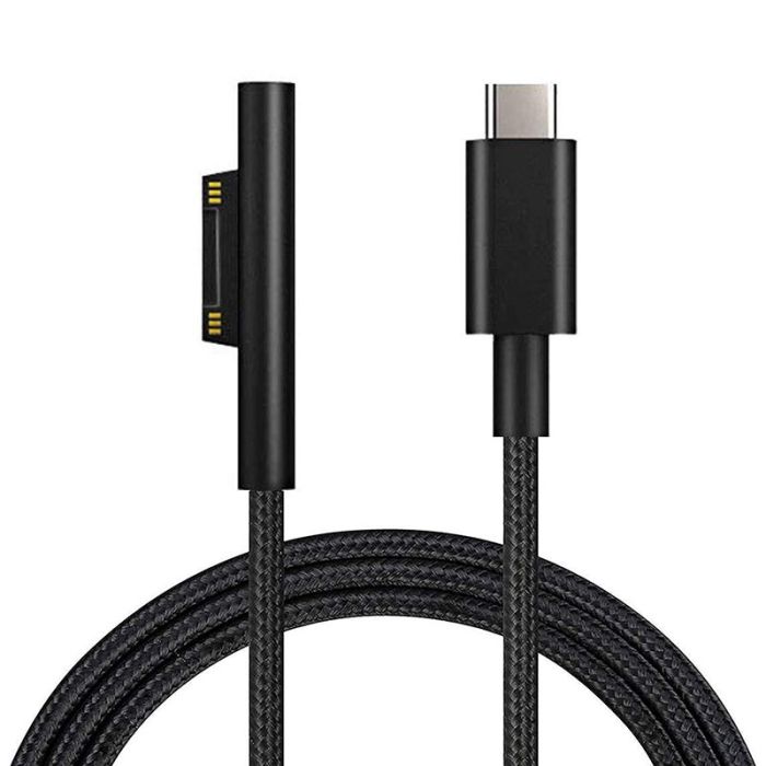 Кабель USB Type-C для Microsoft Surface Pro / Book / Laptop / Go / в оплетенні / 15В / 4А / 1.8м