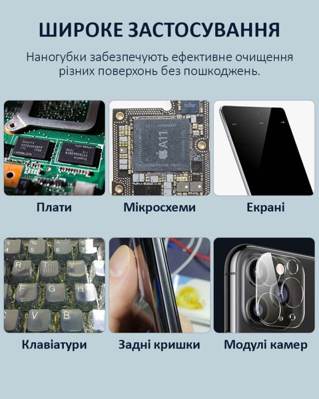 Наногубки TELIJIA TE-P3 для очистки плат, микросхем / 10мм / комплект 500шт.