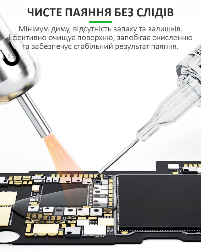 Флюс-паста RELIFE HW11 / бессвинцовая, без галогенов / в шприце с дозатором / 10CC