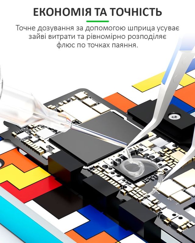 Флюс-паста RELIFE HW11 / бессвинцовая, без галогенов / в шприце с дозатором / 10CC