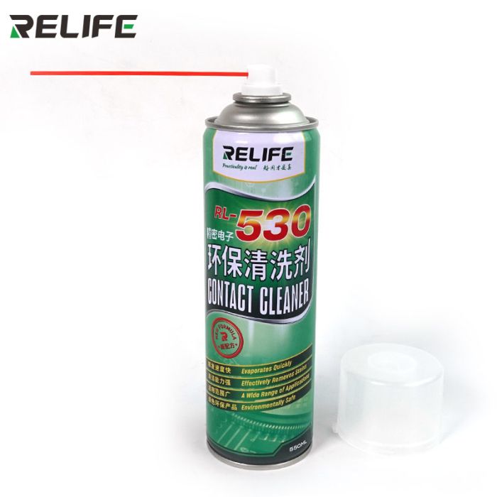 Спрей для очистки плат RELIFE RL-530 / для оптики, экранов, техники / 550 ml
