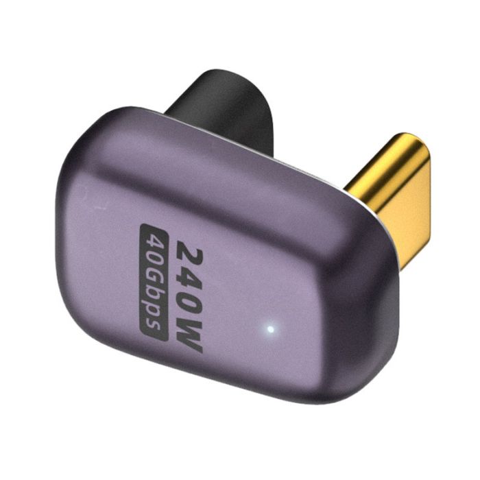 Перехідник Type-C на Type-C OTG адаптер (тато-мама) USB 4.0, 40 Гб/с, 240Вт, 8K, U-подібний