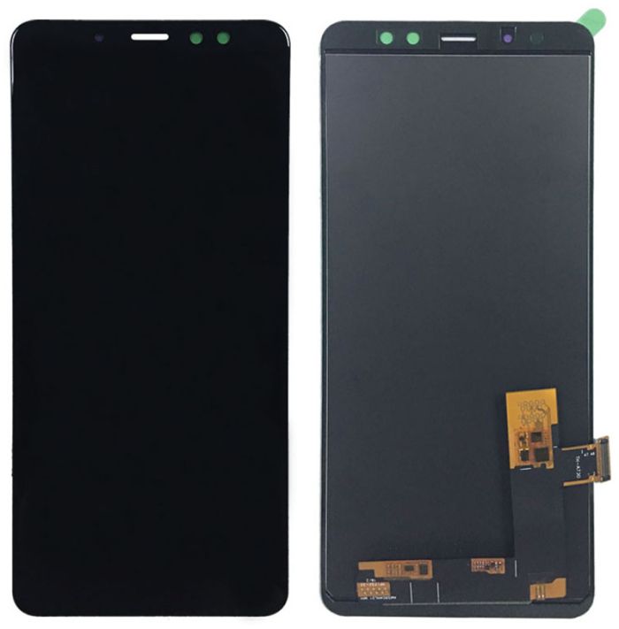 УЦІНКА! Дисплей Samsung A8 Plus A730F (2018) Black OLED / Скол - AMS604NL01 MAIN REV3.4 TSP REV4.2