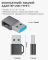 Перехідник USB 3.1 на Type-C / OTG адаптер (тато-мама) / PD, 10 Гб/с / Сірий