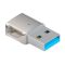 Перехідник USB 3.1 на Type-C / OTG адаптер (тато-мама) / PD, 10 Гб/с / Сріблястий