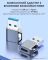 Перехідник USB 3.1 на Type-C / OTG адаптер (тато-мама) / PD, 10 Гб/с / Сріблястий