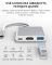 Перехідник OTG адаптер 3 в 1 / Type-C на HDMI + USB 3.0 + Type-C / PD 100 Вт / Білий