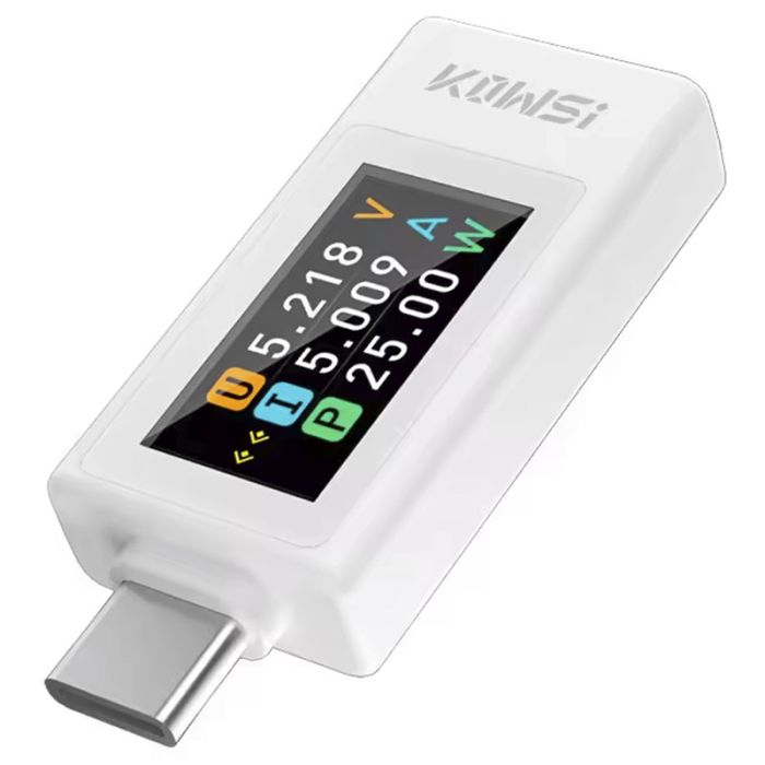 Багатофункціональний USB тестер KOWSI KWS-1902L Type-C / QC3.0 / 4-30V / 8A Білий