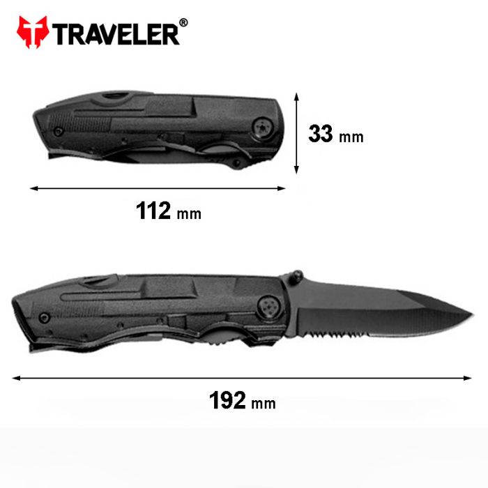 Мультитул складной Traveler MS009G / 9 инструментов / набор бит / для туризма / рыбалки / вело / чехол