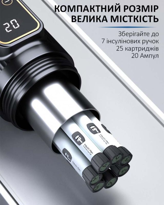 Медичний портативний міні холодильник Coolbox KJX-006 для ліків, інсуліну / сумка, USB, 220V, АКБ зовні