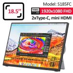Монитор портативный S185FC / 18.5 '' / IPS / 1920x1080 / Type-C / HDMI / jack 3.5 мм / второй экран