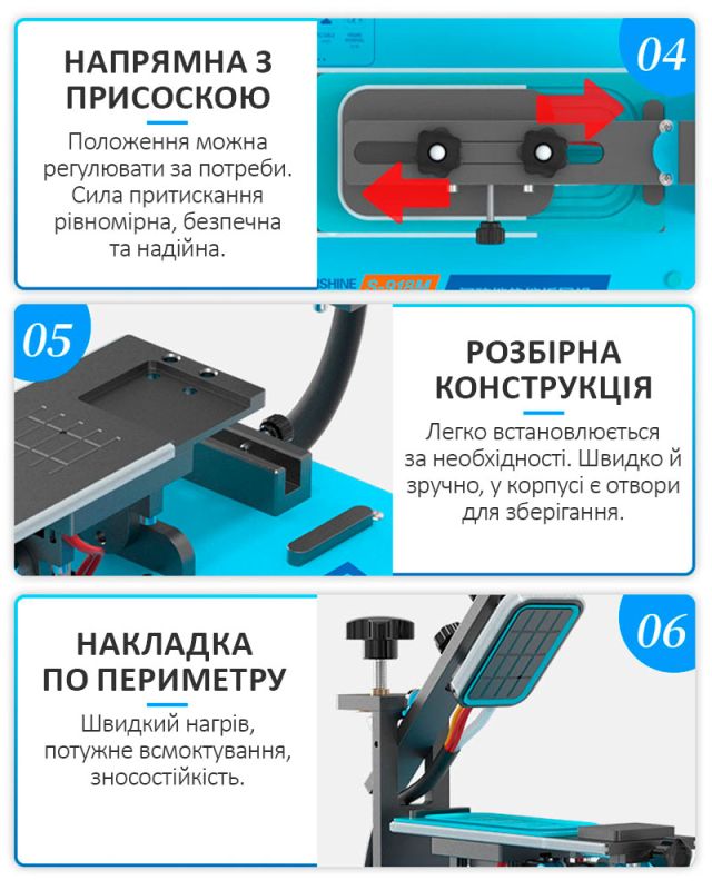 Сепаратор Sunshine S-918M для ремонту смартфонів / зняття рамки / розділення дисплея / 0-140°C / 600Вт
