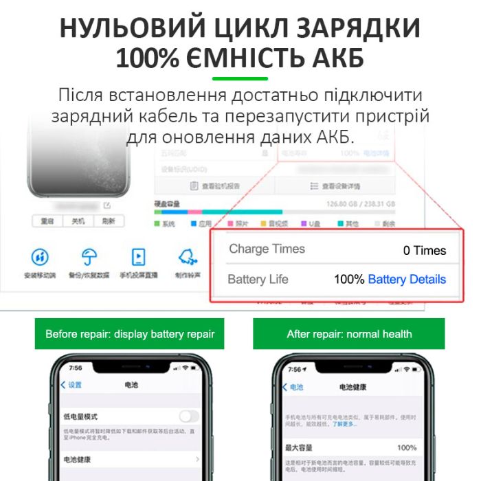 Програматор RELIFE TB-05 V10.0 для скидання циклів і відсотка зносу акумулятора iPhone 8-16 Pro Max