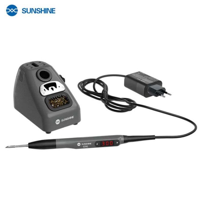 Паяльник SUNSHINE S245 портативный / цифровая регулировка / подставка / 100-450°C / 110 Вт