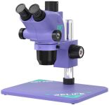 Мікроскоп тринокулярний Relife RL-M6T Pro-B11 / 6.5X-65X / CTV 0,5X / підсвітка / Фіолетовий