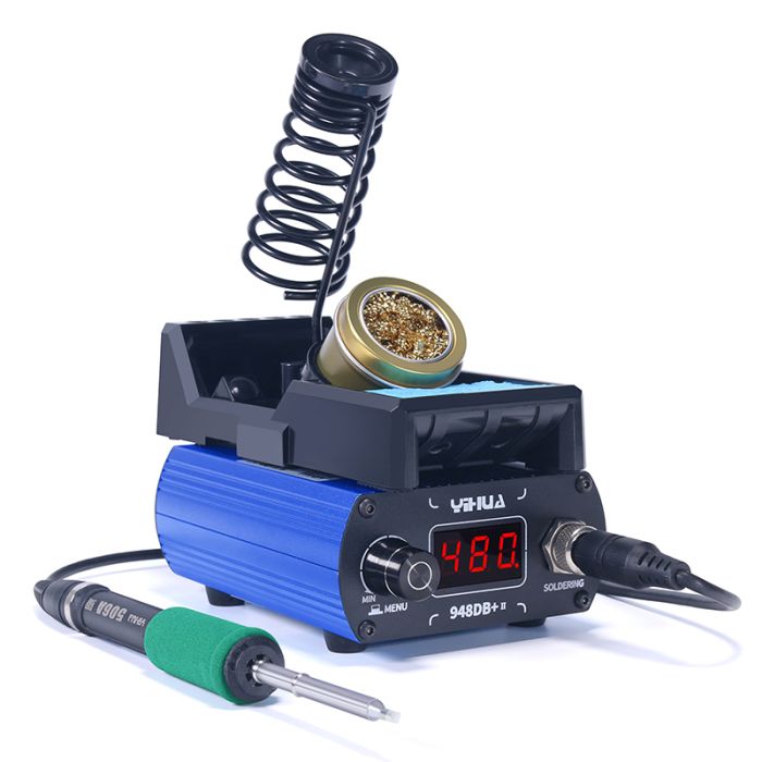 Паяльная станция YIHUA 948DB+ II / Жало T12 / 200-480°C / 3 канала памяти / 75 Вт