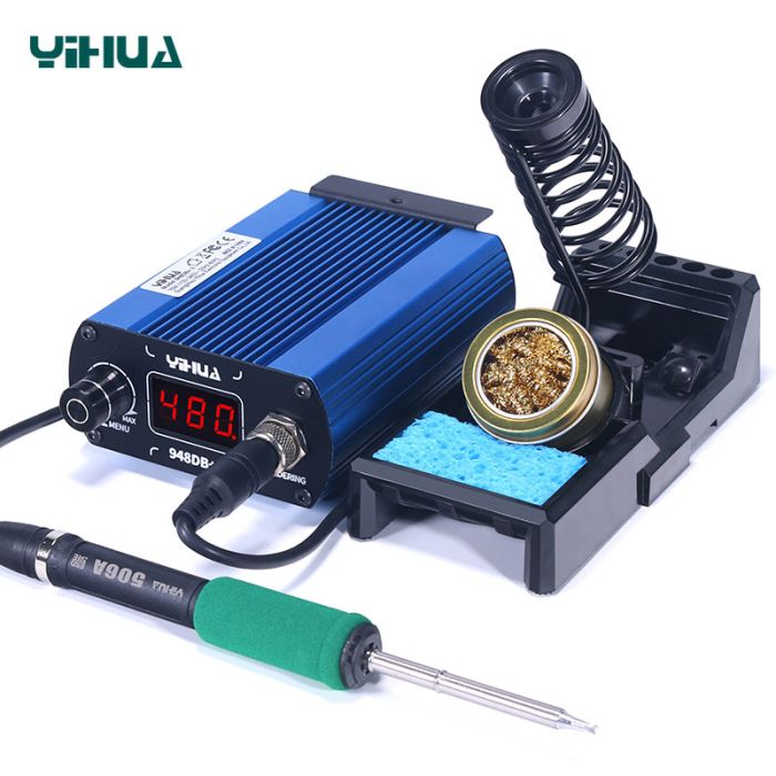 Паяльная станция YIHUA 948DB+ II / Жало T12 / 200-480°C / 3 канала памяти / 75 Вт