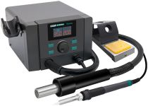Паяльная станция 2 в 1 QUICK 8786 Pro / термофен + паяльник / 100-500°C / 40 л/мин / 700 Вт