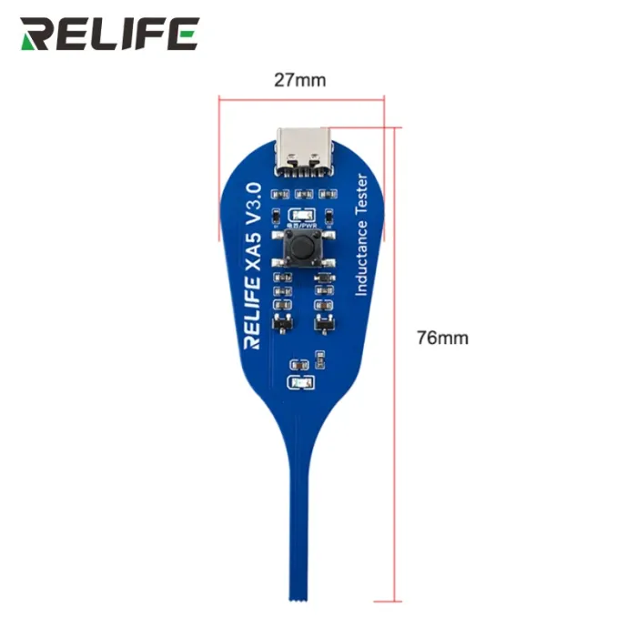Тестер индукцивности Relife XA5 V3.0 для обнаружения неисправностей печатных плат / встроенный АКБ / Type-C