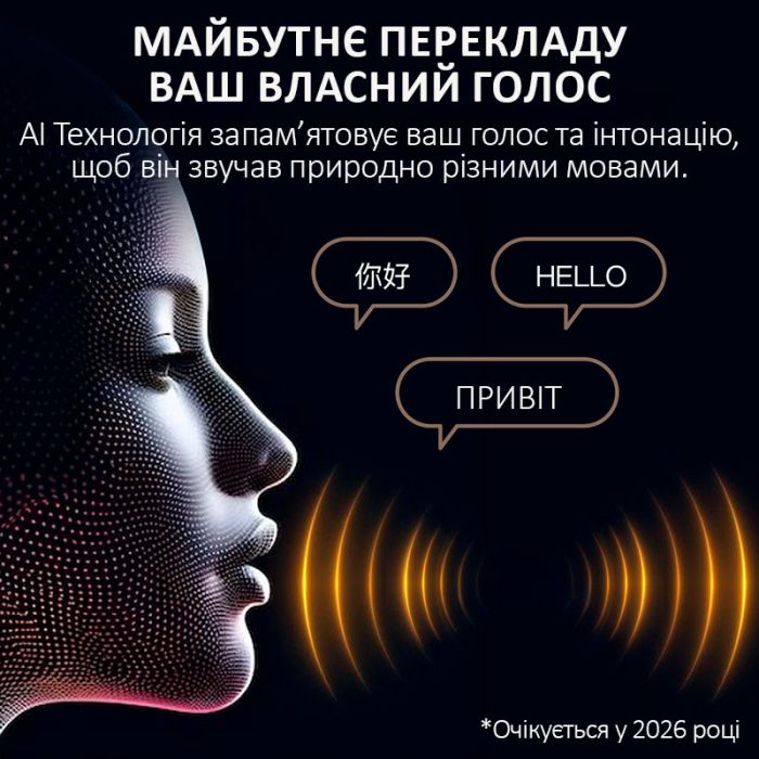 Навушники перекладач Timekettle W4, AI двосторонній синхронний переклад, 52 мови, офлайн, онлайн Gold