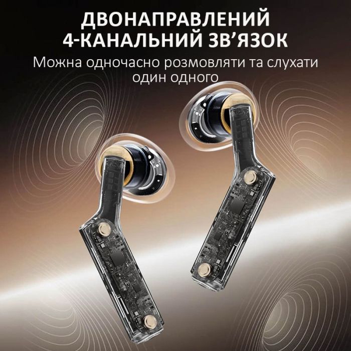 Наушники переводчик Timekettle W4, AI двусторонний синхронный перевод, 52 языка, офлайн, онлайн Blue