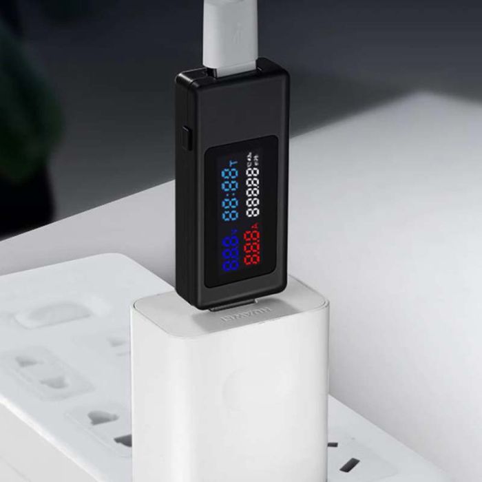 USB тестер струму напруги ємності KEWEISI KWS-V30 QC3.0 / 4-30V / 195W / 6.5A Black