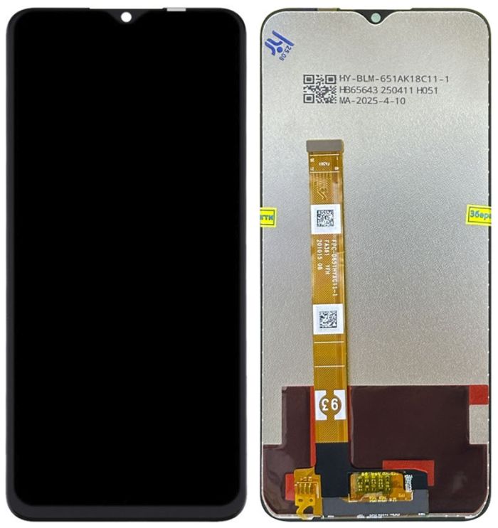 Дисплей + сенсор Realme V3 Black - p/n: FPC-0651HYXC11-1