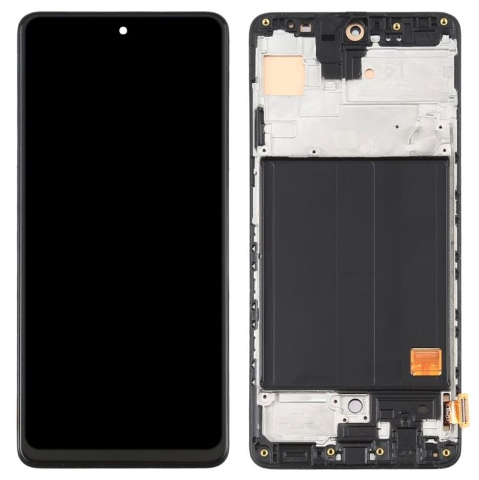 Дисплей с передней панелью для Samsung Galaxy A51 A515 (2019) + сенсор Black (OLED)