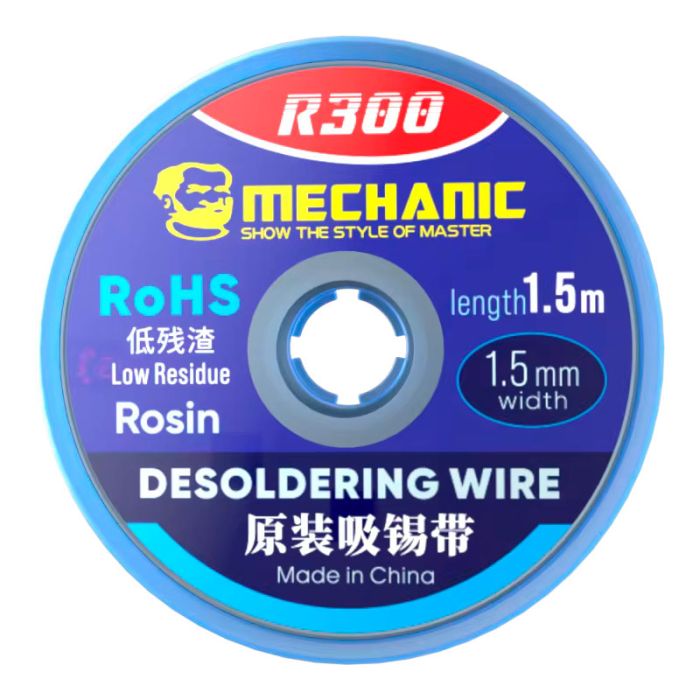 Оплетка для снятия припоя Mechanic R300 / длина 1.5 м / ширина 1.5 мм