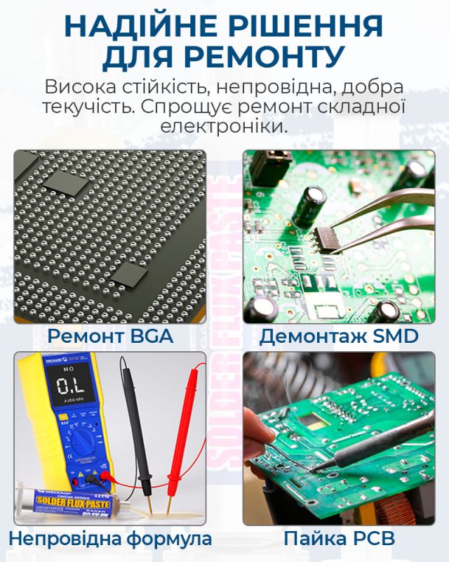 Флюс паста Mechanic Omega 210 (Ω210) / с толкателем и дозатором / в шприце 10сс