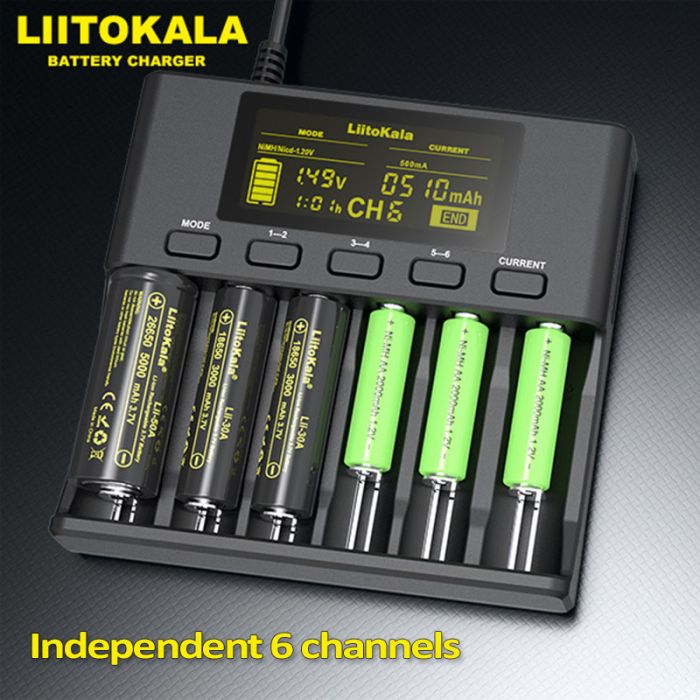 УЦІНКА! Зарядний пристрій тестер LiitoKala Lii-S6 18650/21700/26650/АА/ААА/Li-Ion не відображає один символ